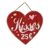 Valentine'S Day Accessories-National Tree Company Valentine'S 'Kisses' Wall Decor, Red, Valentine'S Day Collection, 11 Inches