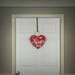 Valentine'S Day Accessories-National Tree Company Valentine'S 'Kisses' Wall Decor, Red, Valentine'S Day Collection, 11 Inches