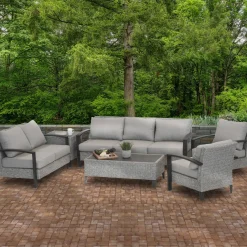 Patio Sets-National Tree Company Westfields Collection 6-Piece All-Weather Conversation Set