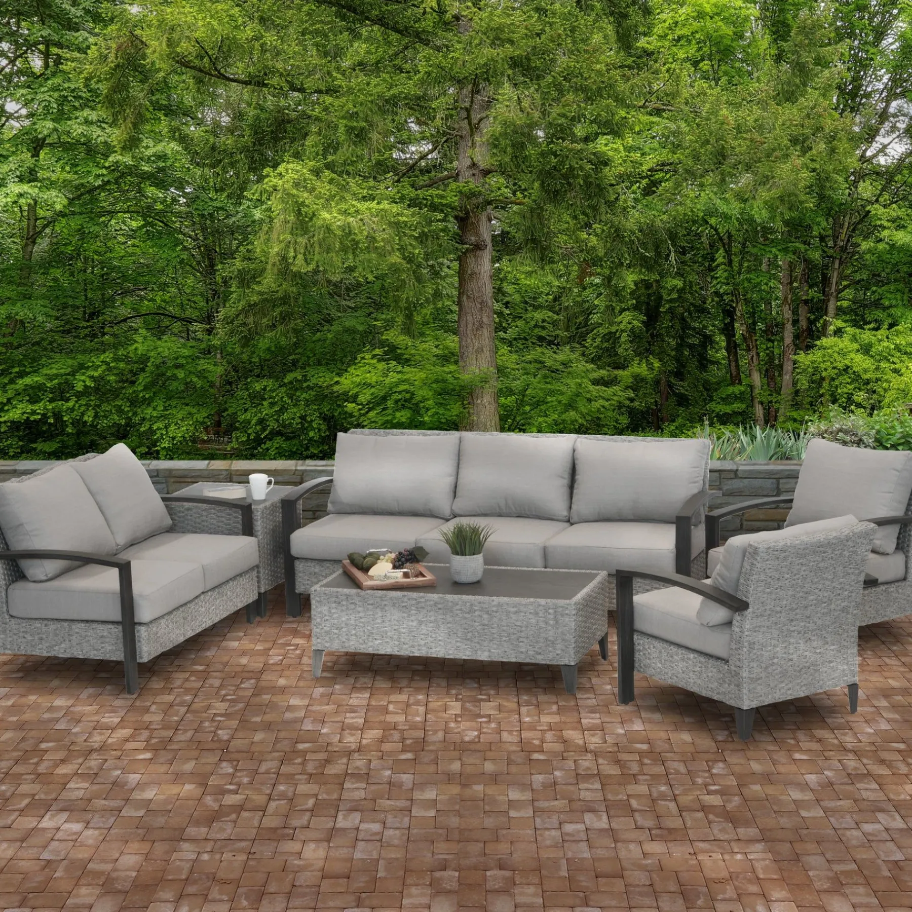 Patio Sets-National Tree Company Westfields Collection 6-Piece All-Weather Conversation Set