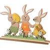 Easter Table Decor-National Tree Company Wooden Rabbit Trio Table Decoration, Easter Collection, 9 Inches