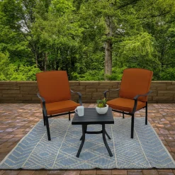 Outdoor Rug-National Tree Company 5X7 Hand Woven Outdoor Rug, Cloud Blue