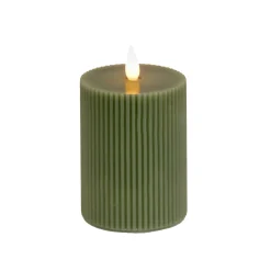 Christmas Accessories-National Tree Company 4X6 Hgtv Home Collection Flameless Georgetown Pillar Candle, Dk Green
