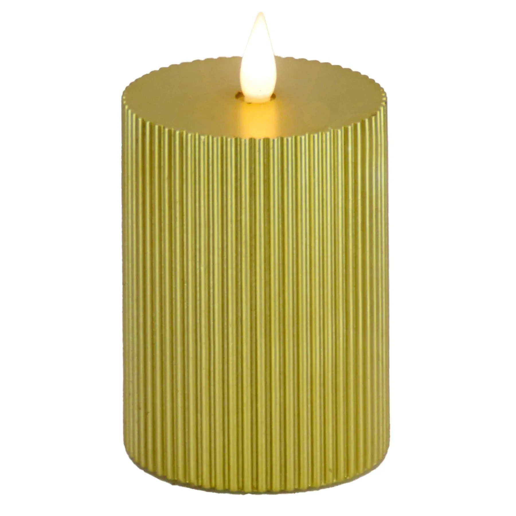 Christmas Accessories-National Tree Company 5X11 Hgtv Home Collection Flameless Georgetown Pillar Candle, Gold