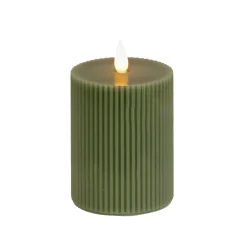 Christmas Accessories-National Tree Company 5X7 Hgtv Home Collection Flameless Georgetown Pillar Candle, Dk Green