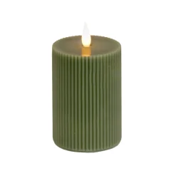 Christmas Accessories-National Tree Company 4X8 Hgtv Home Collection Flameless Georgetown Pillar Candle, Dk Green