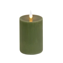 Christmas Accessories-National Tree Company 3X7 Hgtv Home Collection Flameless Georgetown Pillar Candle, Dk Green